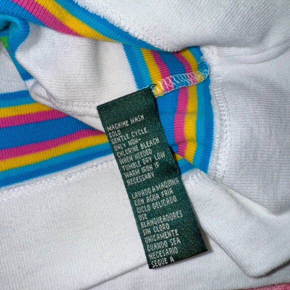 Vintage Y2K Lauren Ralph Lauren Striped Cotton Tank Top — Size L - Picture 6 of 10